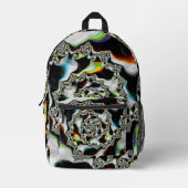 Farbiges psychedelisches Spiral-Fraktal Bedruckter Rucksack (Vorderseite)