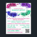 Farbiges Pulver, künstlerische Werbung für Makeup Flyer<br><div class="desc">Farbenfrohe Powder,  Makeup Artist Advertising Flyer durch den Business Card Store.</div>