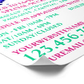 Farbiges Pulver, künstlerische Werbung für Makeup Poster (Ecke)