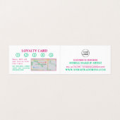 Farbiges Pulver, Makeup Artist, Treuekarte, Visitenkarten (Innenseite Aufgefaltet)