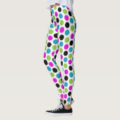 Farbiges Punktkreismuster Leggings (Links)