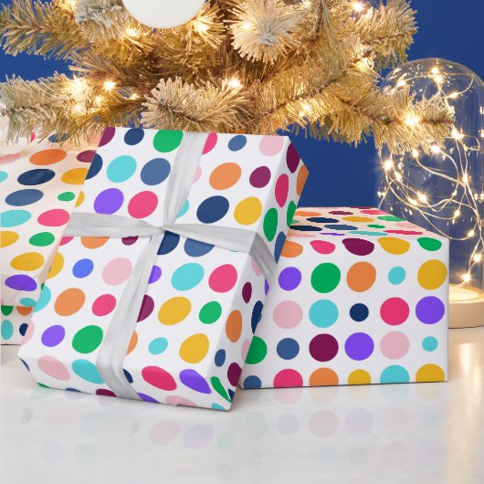 Farbiges Punktmuster Geschenkpapier (Feiertage)