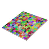 Farbiges Puzzle-Muster Fliese (Seite)