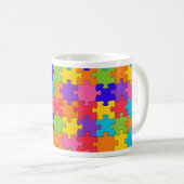 Farbiges Puzzle-Muster Kaffeetasse (VorderseiteRechts)
