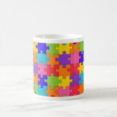 Farbiges Puzzle-Muster Kaffeetasse (Mittel)