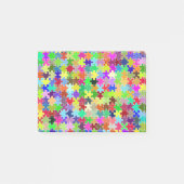 Farbiges Puzzle-Muster Post-it Klebezettel (Vorderseite)