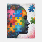 Farbiges Puzzlespiel Fleecedecke (Vorderseite)