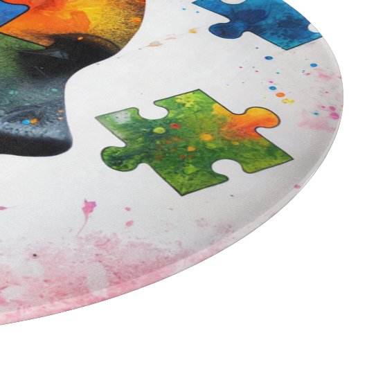 Farbiges Puzzlespiel Schneidebrett (Ecke)