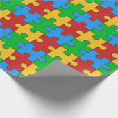 Farbiges Puzzleteil Geschenkpapier (Ecke)