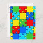 Farbiges Puzzletyp Postkarte (Vorne/Hinten)
