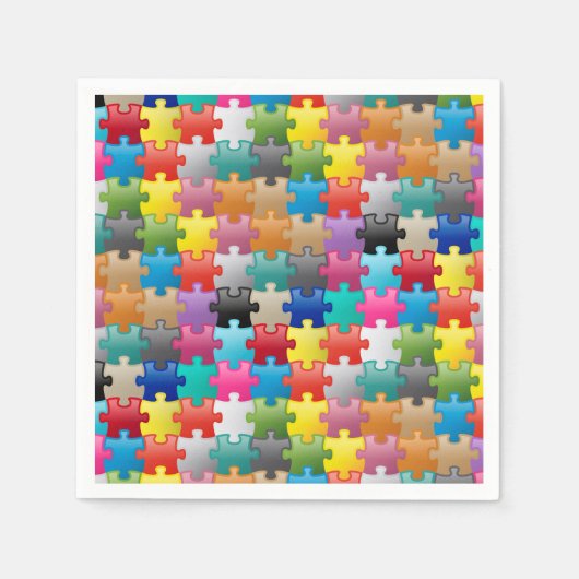 Farbiges Puzzletyp Serviette (Vorderseite)