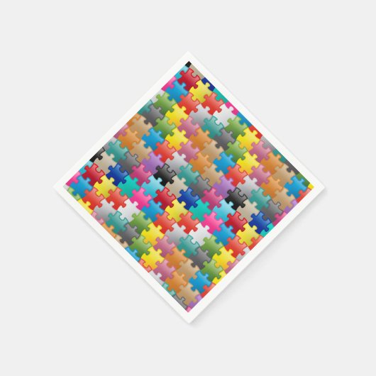 Farbiges Puzzletyp Serviette (Ecke)