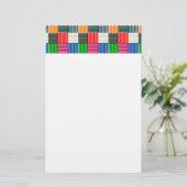 Farbiges Quadrat Briefpapier (Stehend Vorderseite)