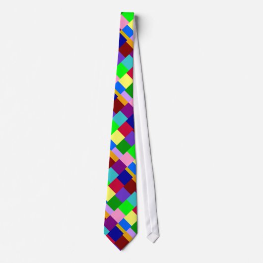 Farbiges Quadrat-Schlips Krawatte (Vorderseite)