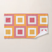Farbiges quadratisches geometrisches Muster Badhandtuch Set (Handtuch)