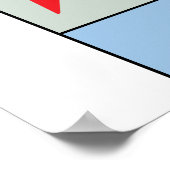 Farbiges Quantenmechanik-Gebäude Poster (Ecke)