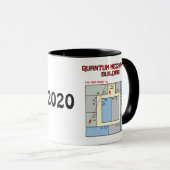 Farbiges Quantenmechanik-Gebäude Tasse (VorderseiteRechts)