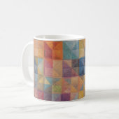 Farbiges Quiltmuster Kaffeetasse (Vorderseite Links)
