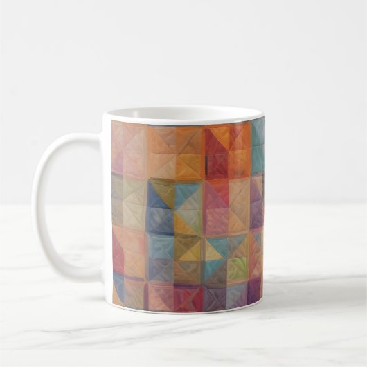 Farbiges Quiltmuster Kaffeetasse (Links)