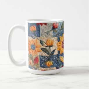 Farbiges Quiltmuster Kaffeetasse