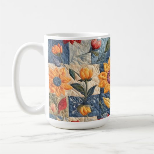 Farbiges Quiltmuster Kaffeetasse (Links)