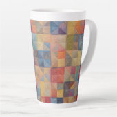Farbiges Quiltmuster Milchtasse (Rechte Ecke)