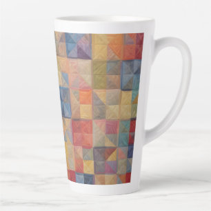 Farbiges Quiltmuster Milchtasse