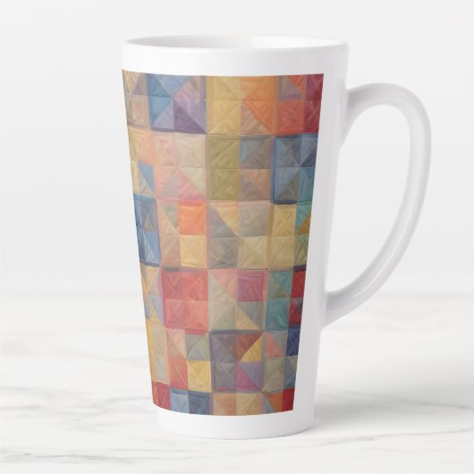 Farbiges Quiltmuster Milchtasse (Rechts)