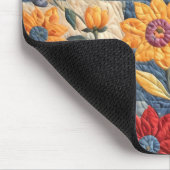 Farbiges Quiltmuster Mousepad (Ecke)