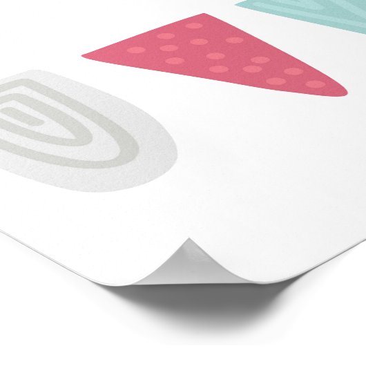 Farbiges Quirky ABCs Poster (Ecke)