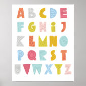 Farbiges Quirky ABCs Poster (Vorne)