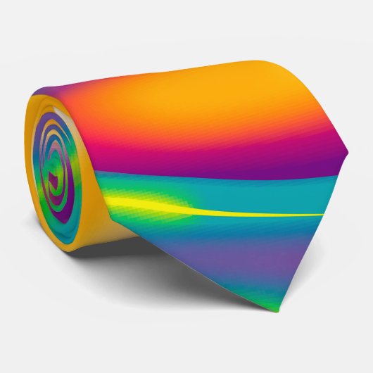 Farbiges Radialmuster Krawatte (Gerollt)