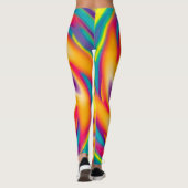 Farbiges Radialmuster Leggings (Rückseite)