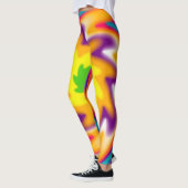 Farbiges Radialmuster Leggings (Links)