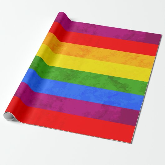 Farbiges Rainbow Celebration Wrapping Paper Geschenkpapier (Ungerollt)