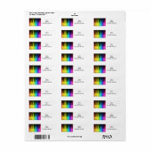 Farbiges Rainbow Keyboard Grand Piano Label (Vorne)