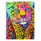 Farbiges Rainbow-Leopard-Notebook Notizblock (Vorderseite)