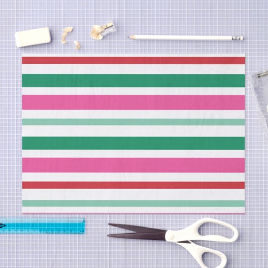 Farbiges Rainbow Strip Holiday Tissue Seidenpapier (Handwerk)