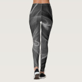 Farbiges Rauch in Schwarz und Weiß Leggings (Rückseite)