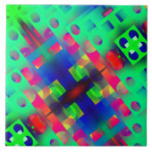 Farbiges Rechteck mit Loch, in der Mitte gesunken Fliese (Vorderseite)