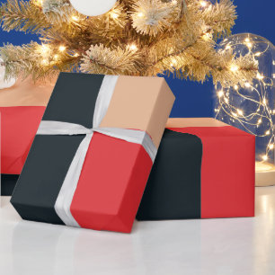 Farbiges Rechteck und Muster der Quadrate Geschenkpapier