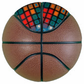 Farbiges Rechteckmuster Basketball (Rechts)