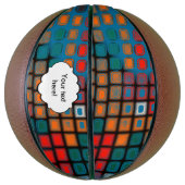 Farbiges Rechteckmuster Basketball (Vertikal)