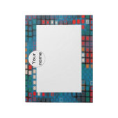 Farbiges Rechteckmuster Notizblock (Rotiert)