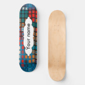 Farbiges Rechteckmuster Skateboard (Vorderseite)