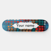Farbiges Rechteckmuster Skateboard (Horizontal)