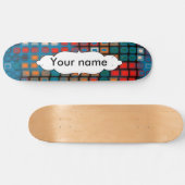 Farbiges Rechteckmuster Skateboard (Horizontal)