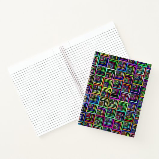 Farbiges rechtswinkeliges Notebook Notizblock (Innenseite)