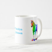 Farbiges Regenbogen-Dripping Kaffeetasse (VorderseiteRechts)