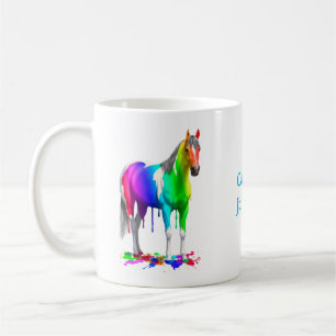 Farbiges Regenbogen-Dripping Kaffeetasse